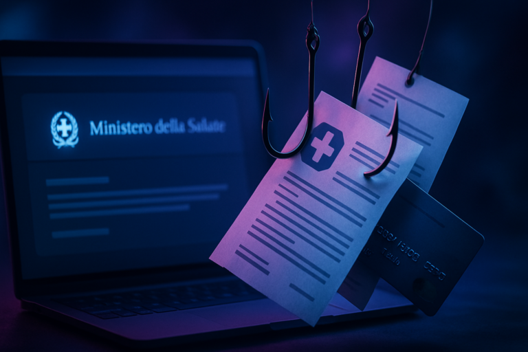 Phishing Ministero della Salute: falso rimborso ticket sanitario colpisce i cittadini italiani